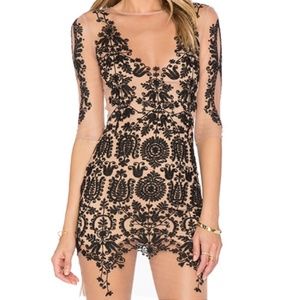 For Love & Lemons Lotus Mini Dress Sz 0
